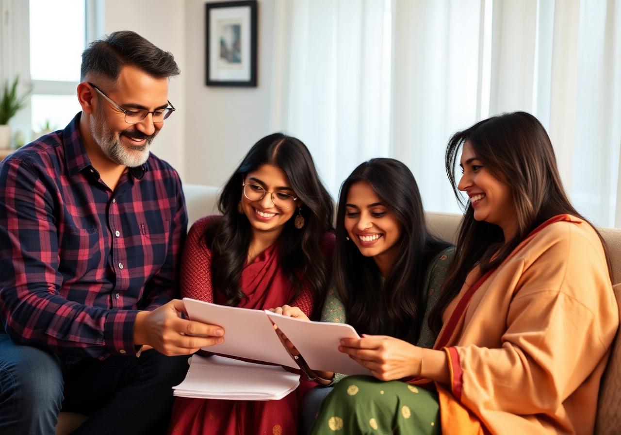 Indian family planning finances with advisor